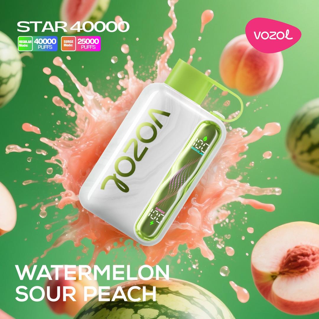 vozol-star-40000-watermelon-sour-peach Vozol Star 40000 Watermelon Sour Peach