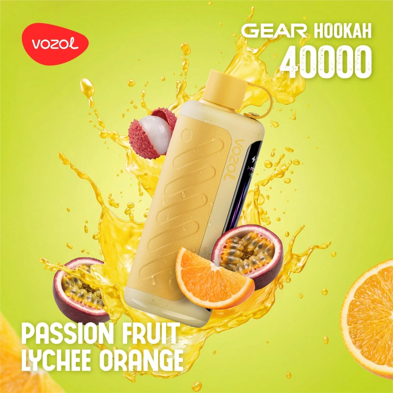 Vozol-Gear-Hookah-40000-Puffs-Passion-Fruit-Lychee-Orange.webp Vozol Hookah 40000 Passion Fruit Lychee Orange - Görsel 1